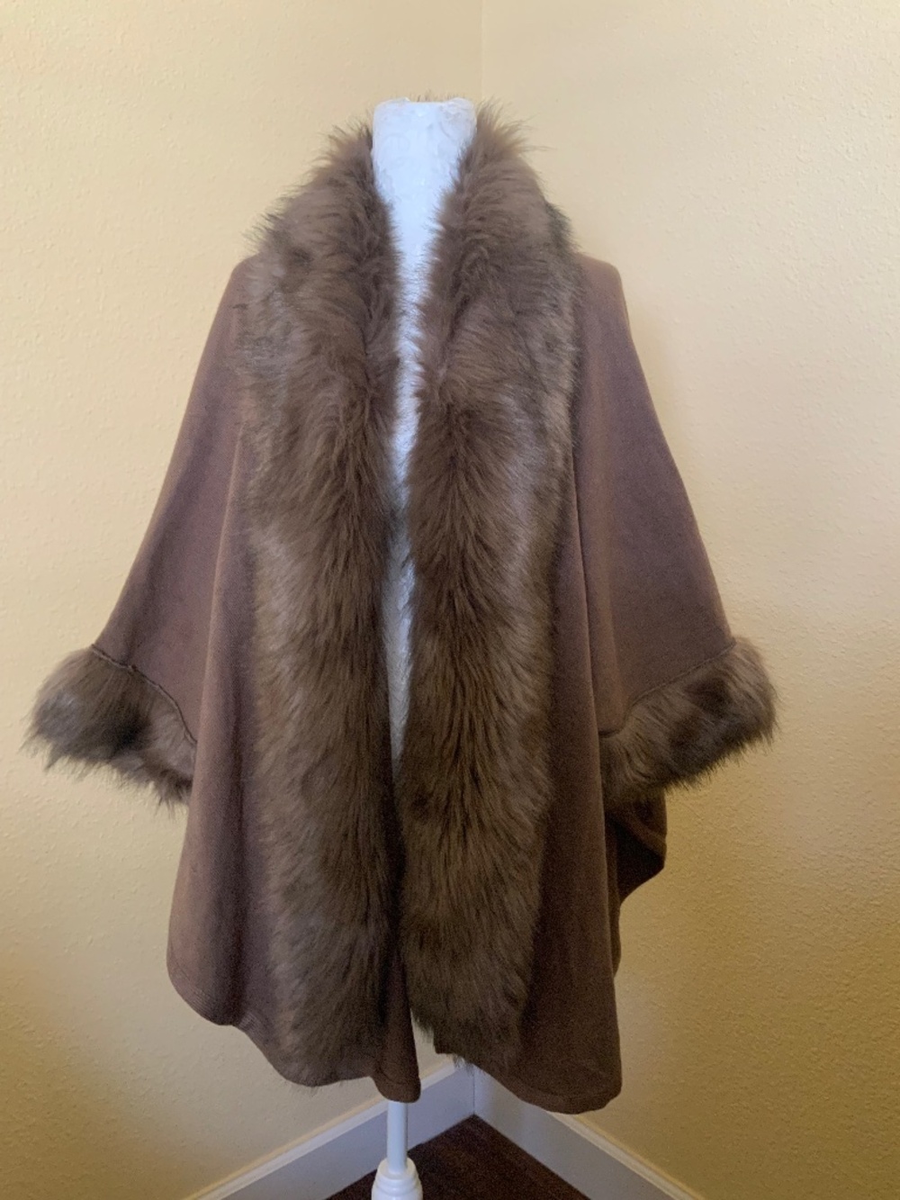 May Logan Fur Trimmed Poncho